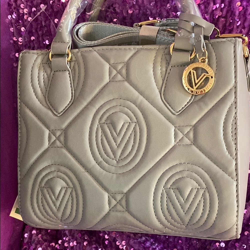 Valentino Gray Quilted Women's Bag